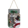 Snowman Mason Jar "Let It Snow" Christmas Wall Sign - 13.5"