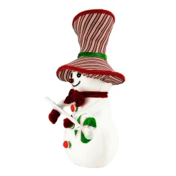 Snowman with Sequin Lollipop and Striped Hat Christmas Decoration - 15