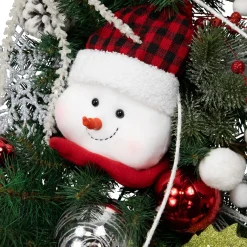 Snowmen and Icicles Pine Artificial Christmas Wreath - 40