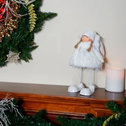 Snowy Plush Angel Bobble Girl Christmas Figure - 24