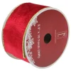 Solid Bright Red Wired Christmas Craft Ribbon 2.5" x 10 Yards