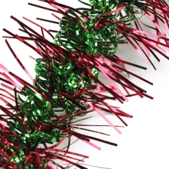 Spiral Center Commercial Christmas Tinsel Garland - 50' x 3" - Red and Green - Unlit