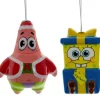 SpongeBob and Patrick 3 1/2-Inch Decoupage Ornaments