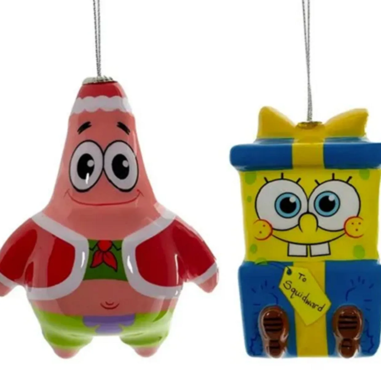 SpongeBob and Patrick 3 1/2-Inch Decoupage Ornaments