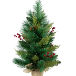 Spruce Pine Needle and Pinecone Artificial Mini Christmas Tree - 25" - Unlit