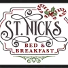 St Nick's Bed and Breakfast 15.5" x 19.5" Framed Christmas Wall Decor Art Print Sign Poster in a Black Wooden Frame with UV Acrylic and Hangers