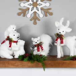 Standing Baby Deer with Scarf Christmas Figurine - 15.75