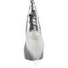 Standing Christmas Gnome with Flip Sequin Hat - 14" - Silver and Gray