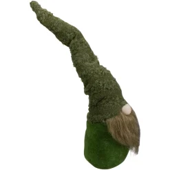 Standing Forest Gnome Christmas Figure with Bendable Hat - 21" - Green