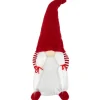 Standing Girl Gnome with Hands in Pocket Christmas Figure - 20.5" - Red and White