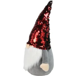 Standing Gnome with Flip Sequin Hat Christmas Figure - 11