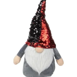 Standing Gnome with Flip Sequin Hat Christmas Figure - 11