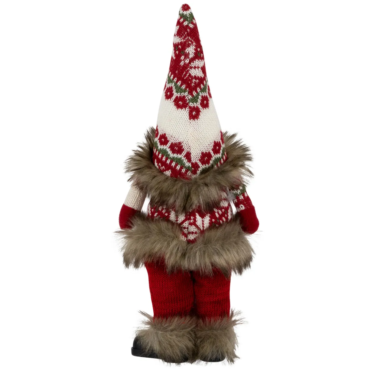 Standing Gnome with Knitted Outfit Christmas Figure - 19" - Red