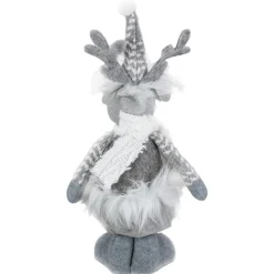 Standing Moose with Faux Fur Christmas Figure - 12