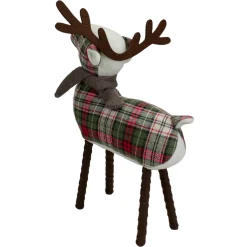 Standing Plaid Reindeer Christmas Decoration - 13.5