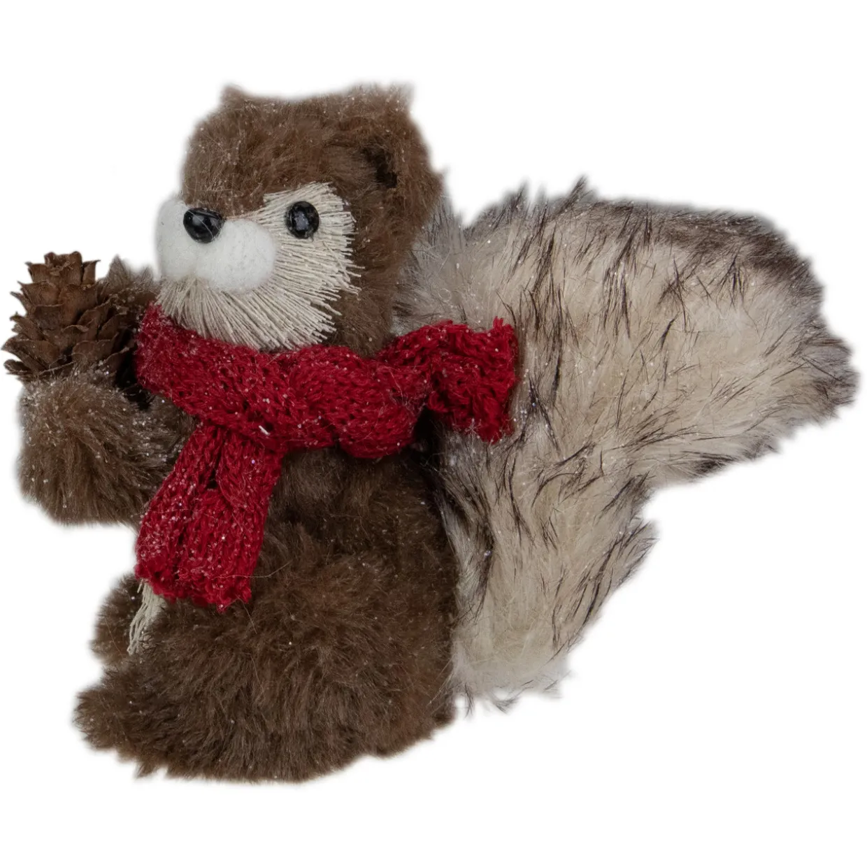 Standing Squirrel with Pinecone and Scarf Christmas Figurine - 6"