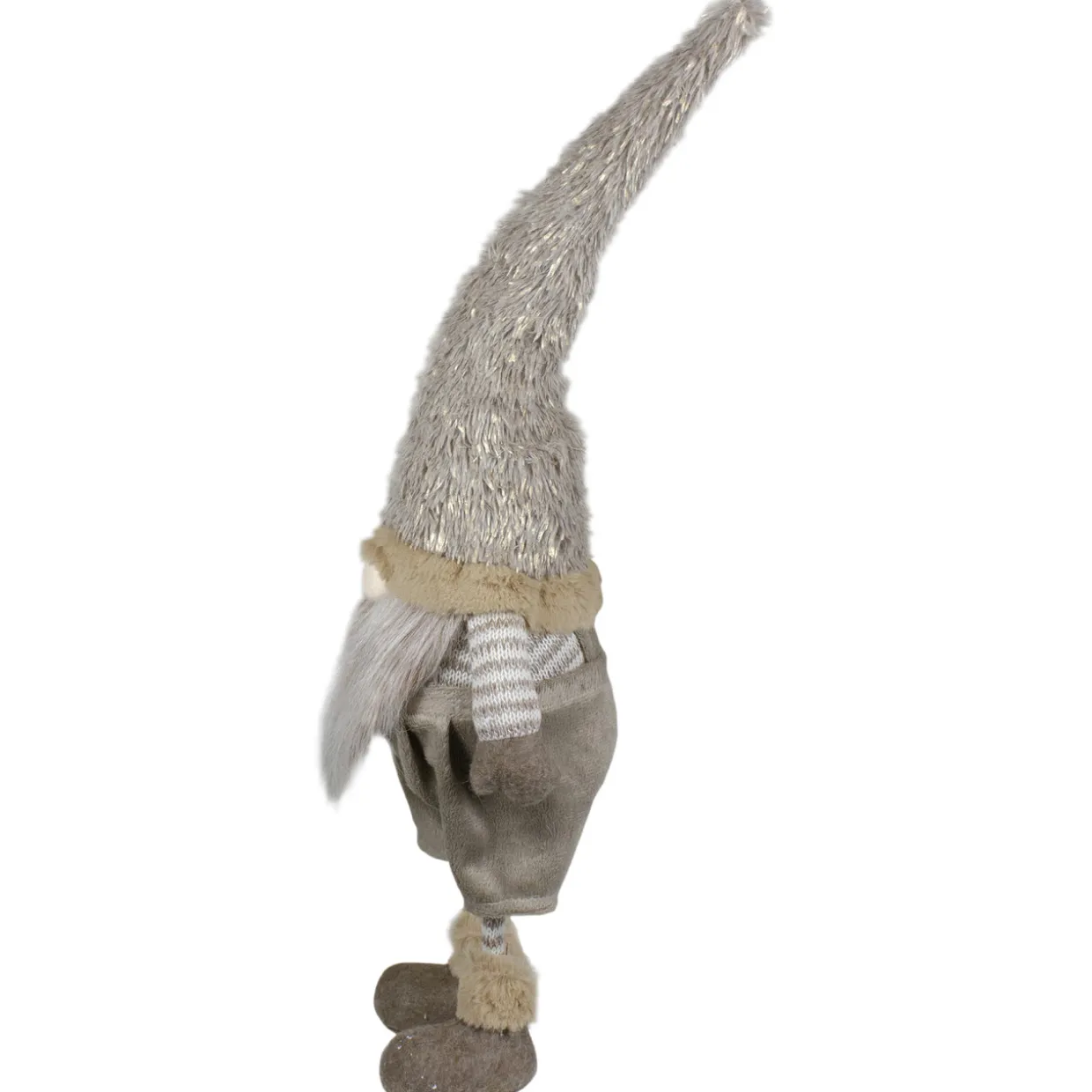 Standing Swaying Gnome Christmas Figure - 22" - Beige