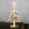 Star Cut-Outs Wooden Tree Christmas Decoration - 16"