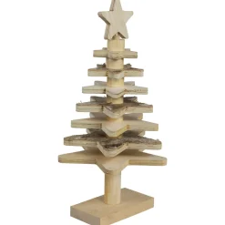 Star Cut-Outs Wooden Tree Christmas Decoration - 16
