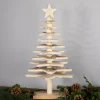Star Cut-Outs Wooden Tree Christmas Decoration - 20.5"