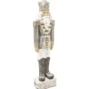 Sunnydaze Alexei the Defender Indoor Nutcracker Statue with LED Lights - Christmas/Holiday Decor - Silver - 36"
