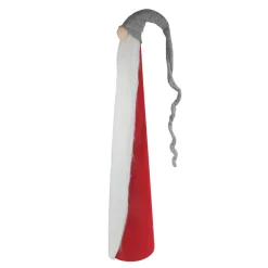 Tall Cone Gnome Christmas Decoration - 32.5" - Red and Gray