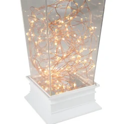Tapered Lantern with Rice Lights Decoration - 12