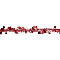 Tinsel and Polka Dot Commercial Christmas Garland - 50' x 1.5