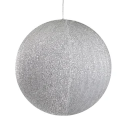 Tinsel Inflatable Christmas Ball Ornament Outdoor Commercial Decoration - 19.5" - Silver
