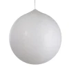 Tinsel Inflatable Christmas Ball Ornament Outdoor Commercial Decoration - 19.5" - White