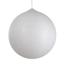 Tinsel Inflatable Christmas Ball Ornament Outdoor Commercial Decoration - 19.5" - White