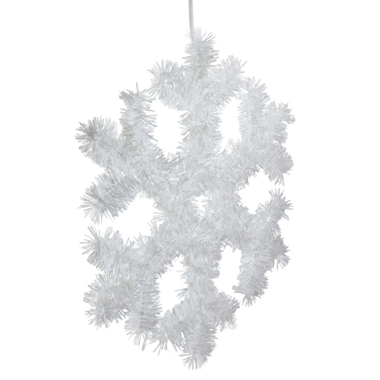 Tinsel Snowflake Christmas Window Decoration - 13.5"
