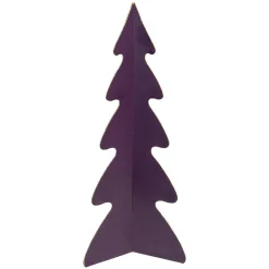 Triangular Christmas Tree with Curved Edges Decoration - 12" - Purple