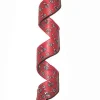 Twisted Paisley Bandana Christmas Garland - 3' - Red and Black - Unlit