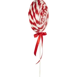 Twisted Yarn Peppermint Lollipop Christmas Pick - 19.25