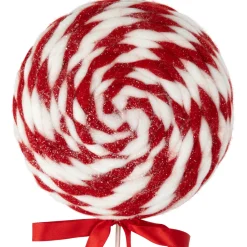 Twisted Yarn Peppermint Lollipop Christmas Pick - 19.25