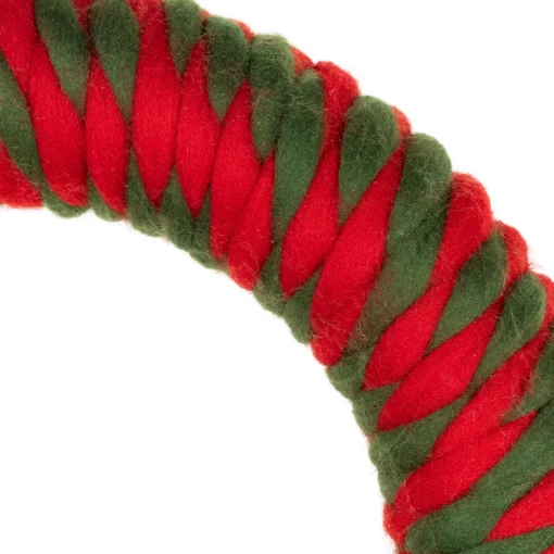 Twisted Yarn Plush Christmas Wreath - 13.5" - Unlit