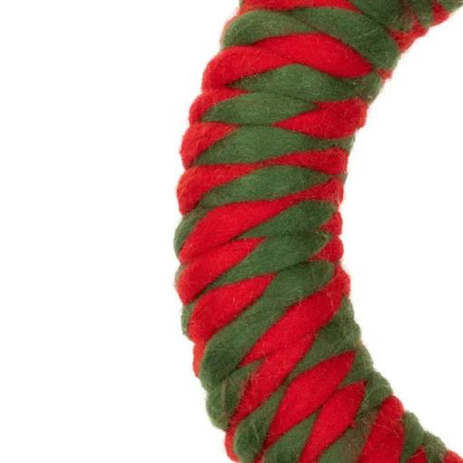 Twisted Yarn Plush Christmas Wreath - 13.5" - Unlit