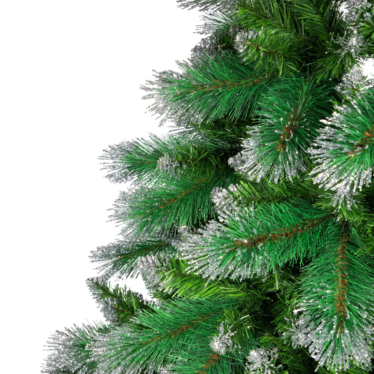 Two-Tone Spruce Pine Glitter Tip Medium Artificial Christmas Tree - 6' - Unlit
