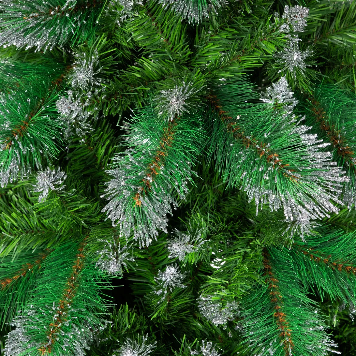 Two-Tone Spruce Pine Glitter Tip Medium Artificial Christmas Tree - 6' - Unlit