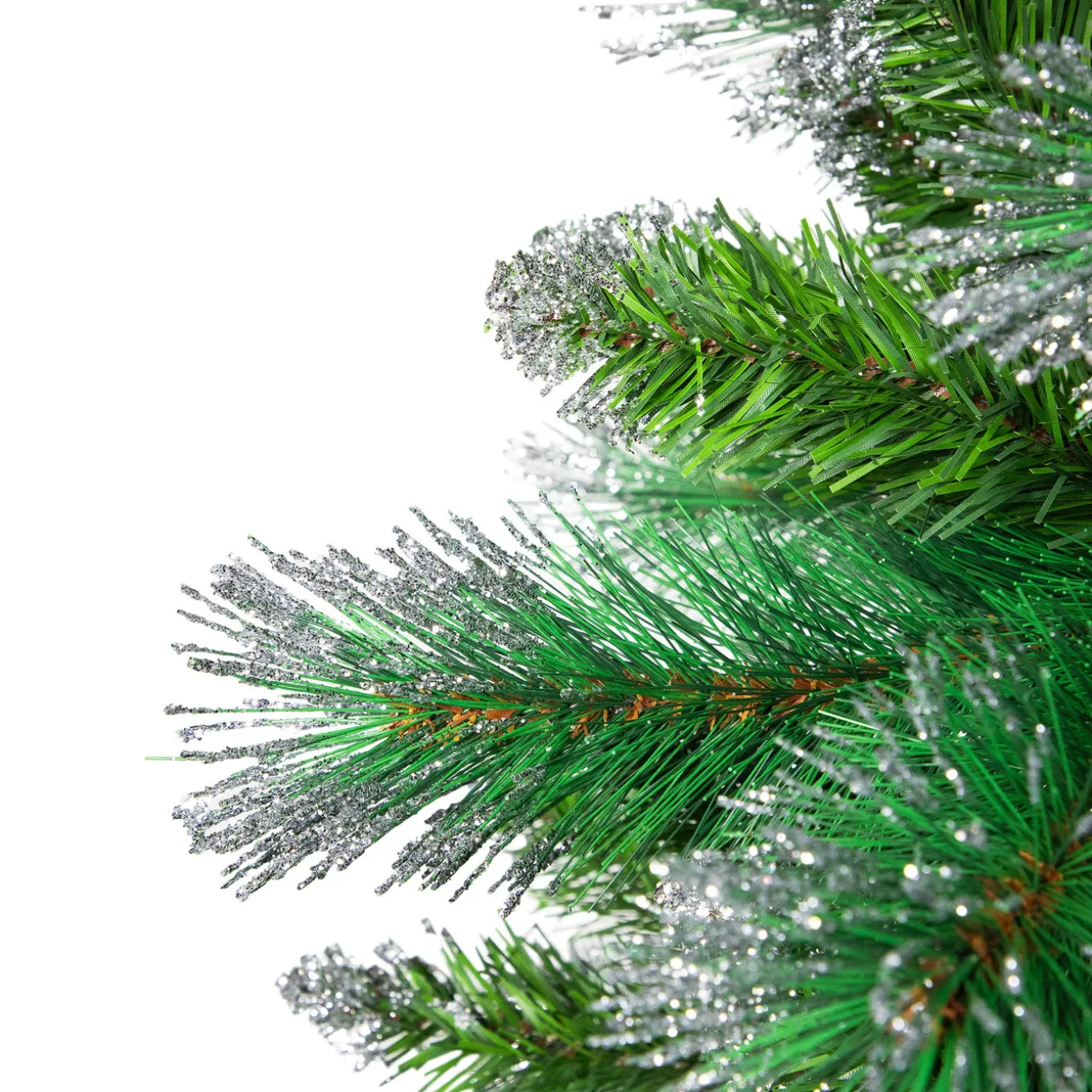 Two-Tone Spruce Pine Glitter Tip Medium Artificial Christmas Tree - 6' - Unlit