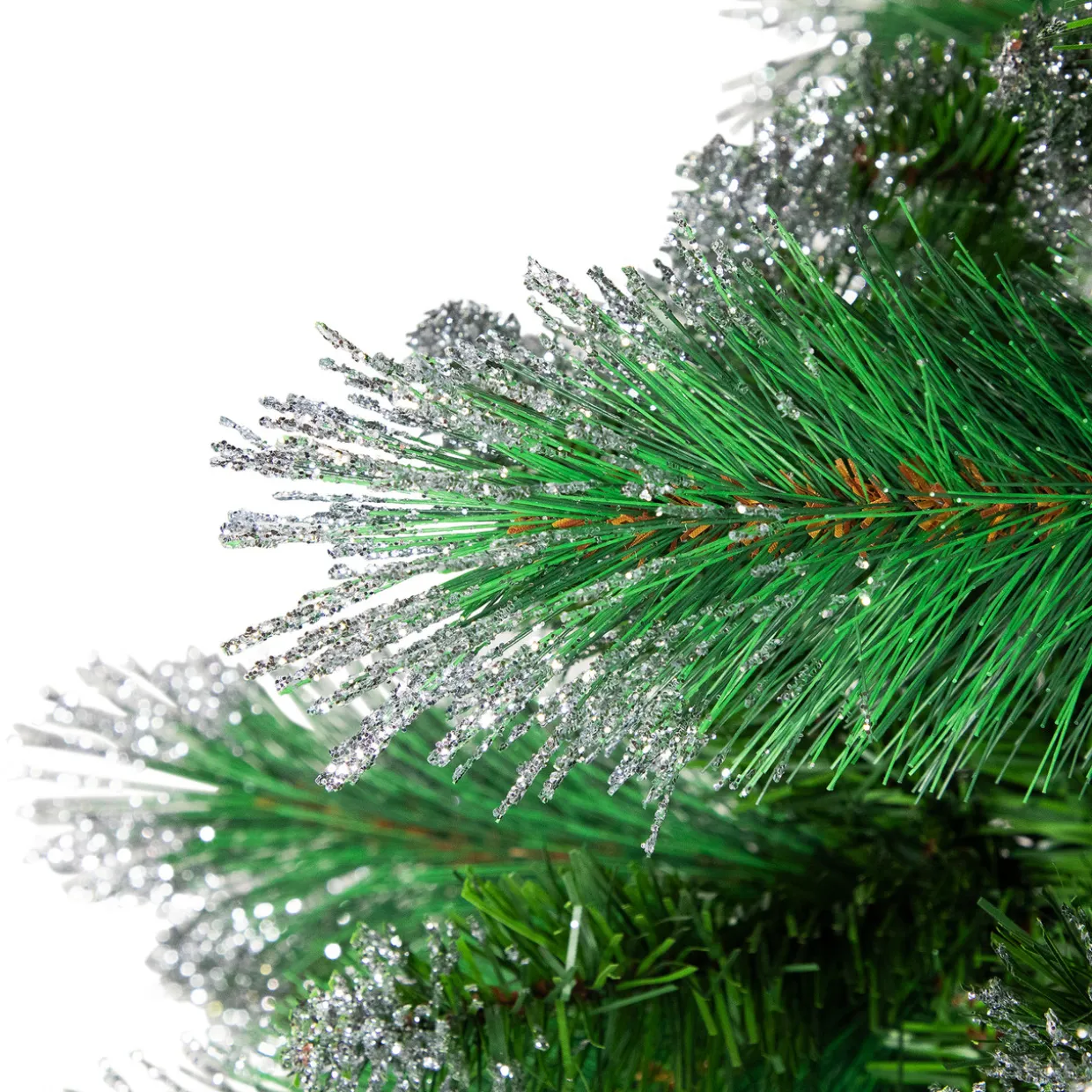 Two-Tone Spruce Pine Glitter Tip Medium Artificial Christmas Tree - 6' - Unlit