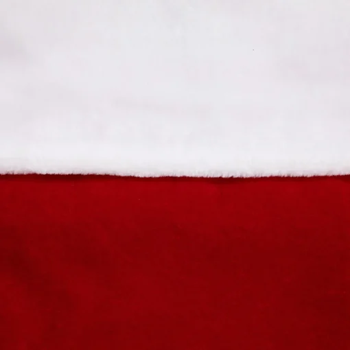 Velveteen Santa Claus Belt Buckle Commercial Christmas Stocking - 48" - Red and White