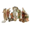 Vibrantly Colored Traditional Christmas Nativity Figurine Set - 15.5"