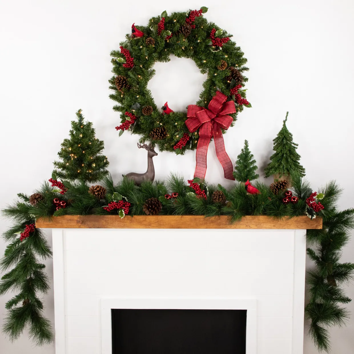 White Valley Pine with Pine Cones Artificial Christmas Garland - 9' x 14" - Unlit