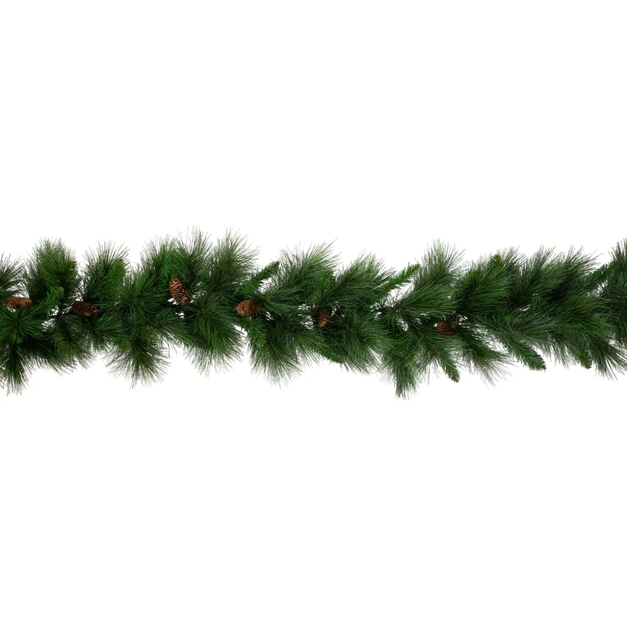 White Valley Pine with Pine Cones Artificial Christmas Garland - 9' x 14" - Unlit