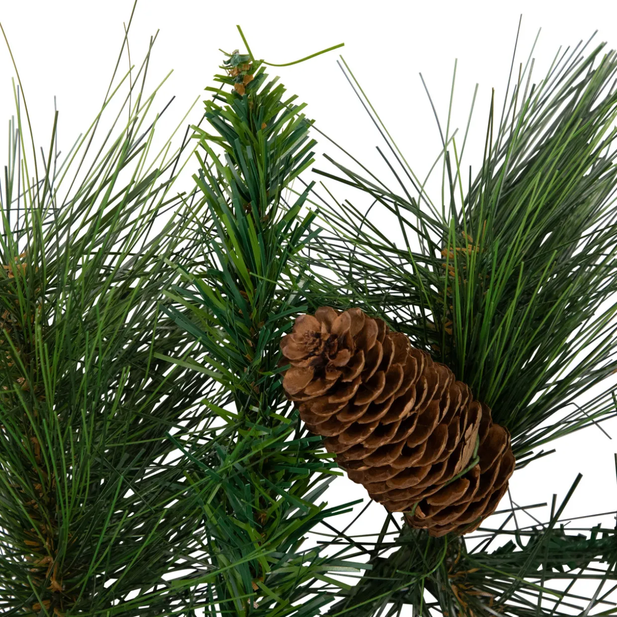 White Valley Pine with Pine Cones Artificial Christmas Garland - 9' x 14" - Unlit