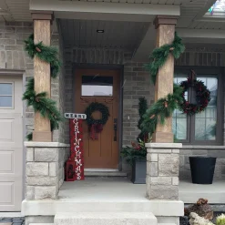 White Valley Pine with Pine Cones Artificial Christmas Garland - 9' x 14