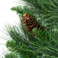 White Valley Pine with Pine Cones Artificial Christmas Wreath - 24