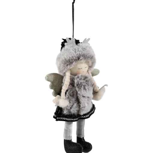 Winter Girl Angel Hanging Christmas Figure Ornament - 8.5"